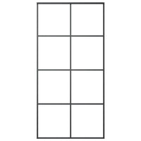 Thumbnail for Schiebetür Schwarz 102,5x205 cm ESG Glas und Aluminium