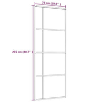 Thumbnail for Schiebetür ESG-Glas und Aluminium mattiert 90x205 cm Schwarz