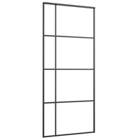 Thumbnail for Schiebetür ESG-Glas und Aluminium mattiert 90x205 cm Schwarz