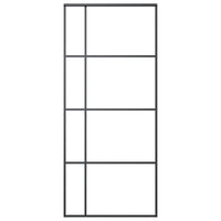 Thumbnail for Schiebetür ESG-Glas und Aluminium mattiert 90x205 cm Schwarz