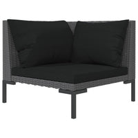 Thumbnail for Gartensofa mit Kissen Halbrundes Poly Rattan