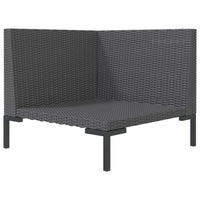 Thumbnail for Gartensofa mit Kissen Halbrundes Poly Rattan