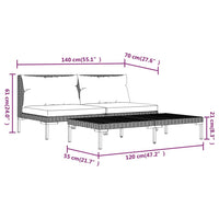 Thumbnail for 3-tlg. Garten-Lounge-Set Dunkelgrau Halbrundes Poly Rattan