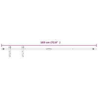 Thumbnail for Schiebetürbeschlag Kohlenstoffstahl Weiß 183 cm