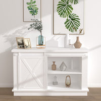 Thumbnail for Schiebetürbeschlag Kohlenstoffstahl Weiß 122 cm