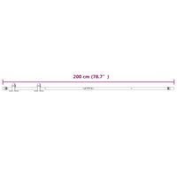Thumbnail for Schiebetürbeschlag Kohlenstoffstahl Weiß 200 cm