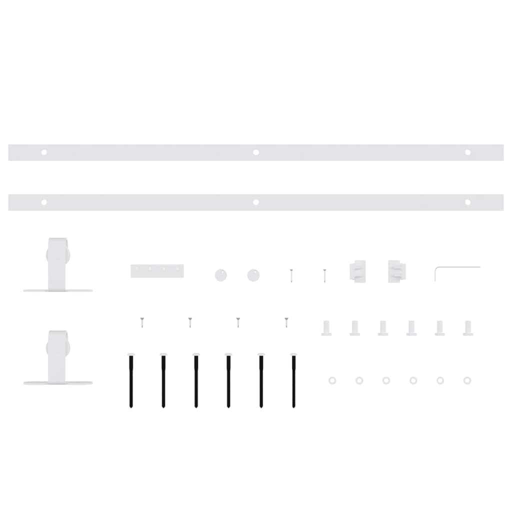 Schiebetürbeschlag für Möbel Kohlenstoffstahl Weiß 152 cm