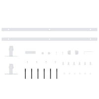 Thumbnail for Schiebetürbeschlag für Möbel Kohlenstoffstahl Weiß 152 cm