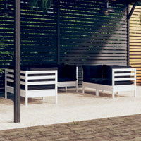Thumbnail for 6-tlg. Garten-Lounge-Set mit Kissen Massivholz Kiefer