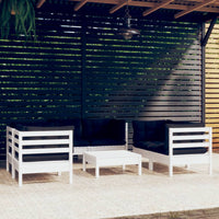 Thumbnail for 7-tlg. Garten-Lounge-Set mit Kissen Kiefer Massivholz