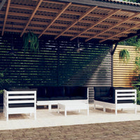 Thumbnail for 8-tlg. Garten-Lounge-Set mit Kissen Kiefer Massivholz