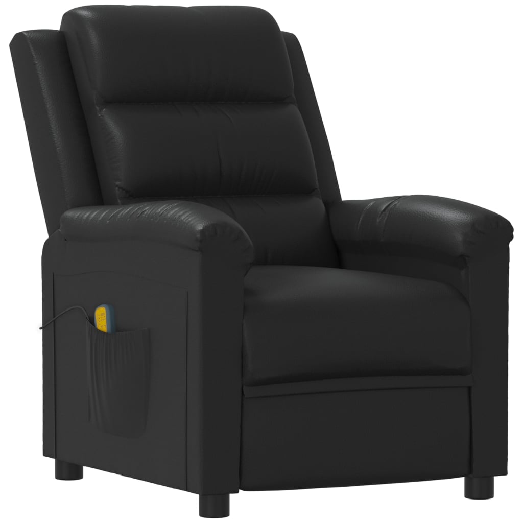 Massagesessel Schwarz Kunstleder