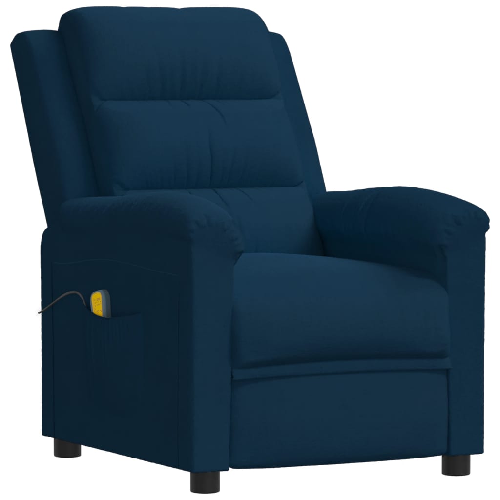 Massagesessel Blau Samt