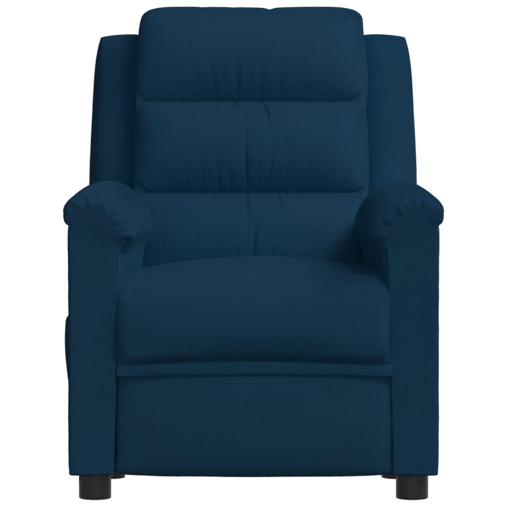 Massagesessel Blau Samt