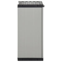 Thumbnail for Mülltonnenbox Grau und Schwarz 68x40x85 cm PP