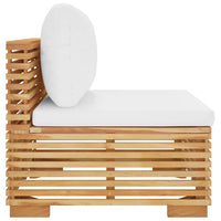 Thumbnail for Garten-Mittelsofa mit Creme Kissen Massivholz Teak