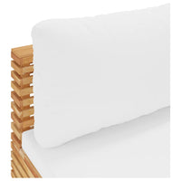 Thumbnail for Garten-Mittelsofa mit Creme Kissen Massivholz Teak