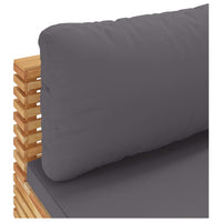 Thumbnail for Garten-Mittelsofa mit Dunkelgrauen Kissen Massivholz Teak