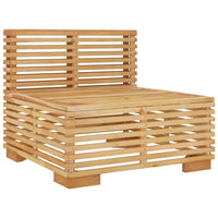 Thumbnail for Garten-Mittelsofa mit Dunkelgrauen Kissen Massivholz Teak