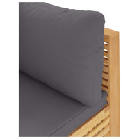 Thumbnail for Garten-Ecksofa mit Dunkelgrauen Kissen Massivholz Teak