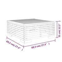 Thumbnail for Garten-Couchtisch 69,5x69,5x31 cm Massivholz Teak