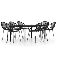 Thumbnail for 9-tlg. Garten-Essgruppe Schwarz