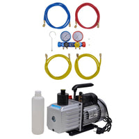 Thumbnail for Vakuumpumpe mit 4-Wege-Verteiler-Manometer Set für Klimaanlagen