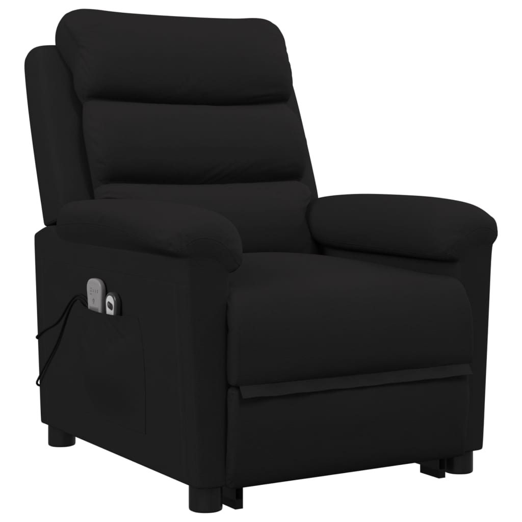 Massagesessel mit Aufstehhilfe Schwarz Samt