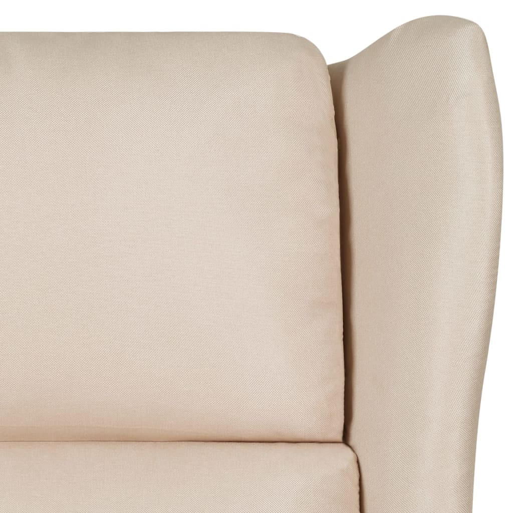 Ohrensessel mit Massagefunktion Elektrisch Creme Stoff