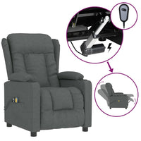 Thumbnail for Massagesessel Elektrisch Dunkelgrau Stoff