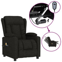 Thumbnail for Massagesessel Elektrisch Schwarz Stoff