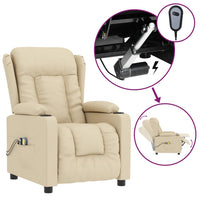 Thumbnail for Massagesessel Elektrisch Creme Stoff