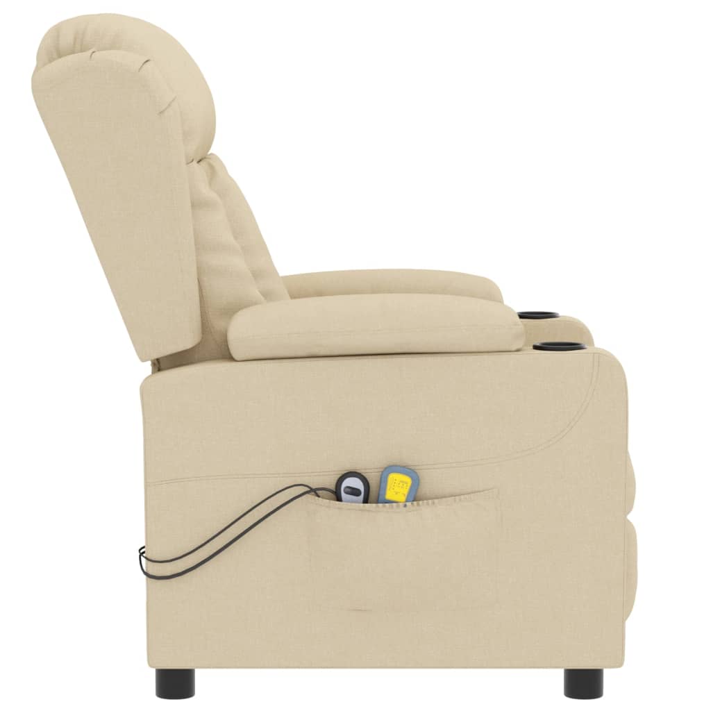 Massagesessel Elektrisch Creme Stoff