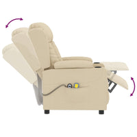 Thumbnail for Massagesessel Elektrisch Creme Stoff