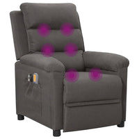Thumbnail for Massagesessel Elektrisch Dunkelgrau Stoff
