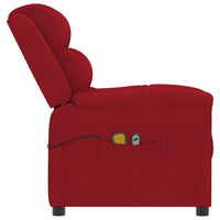 Thumbnail for Massagesessel Elektrisch Weinrot Samt