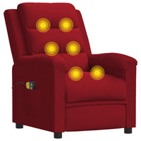 Thumbnail for Massagesessel Elektrisch Weinrot Samt