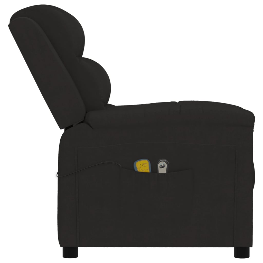Massagesessel Elektrisch Schwarz Samt