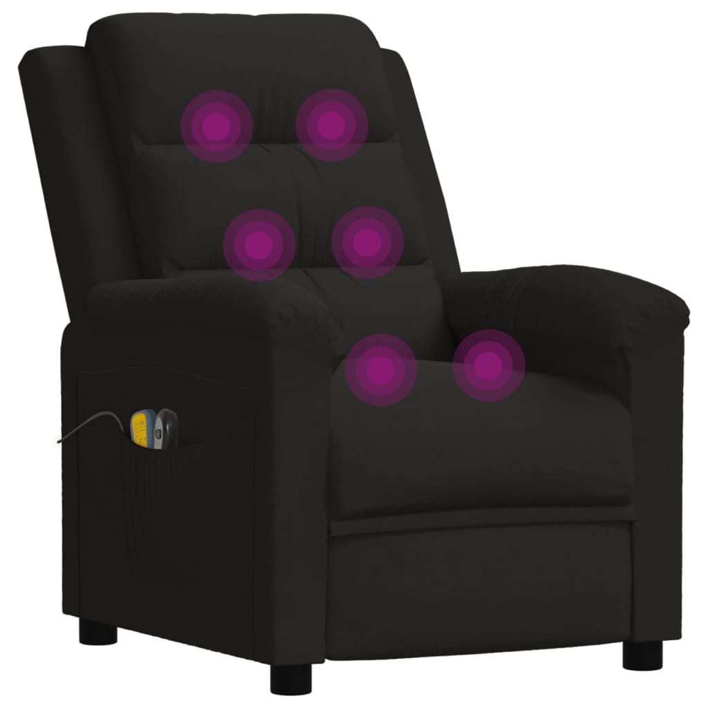 Massagesessel Elektrisch Schwarz Samt