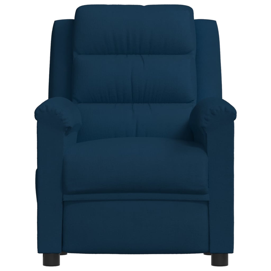 Elektrischer Massagesessel Blau Samt