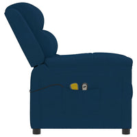 Thumbnail for Elektrischer Massagesessel Blau Samt