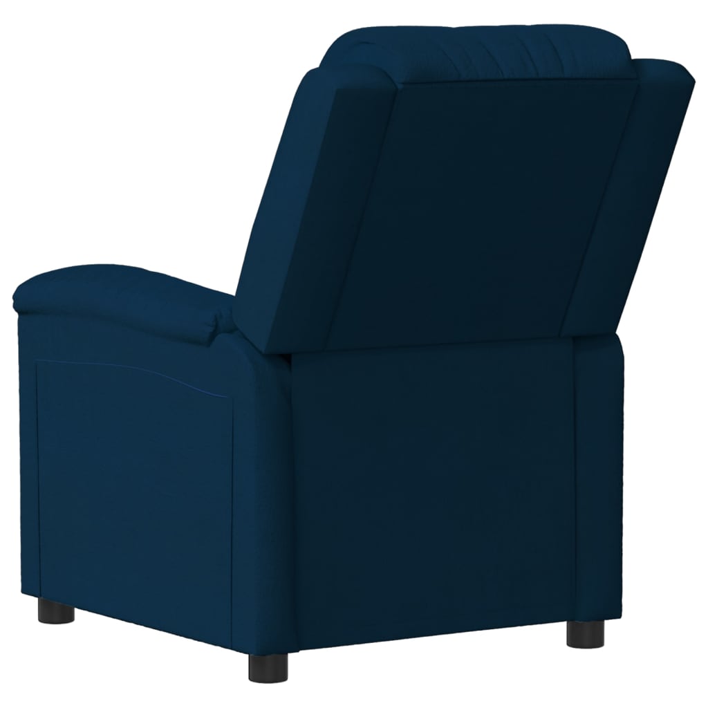 Elektrischer Massagesessel Blau Samt