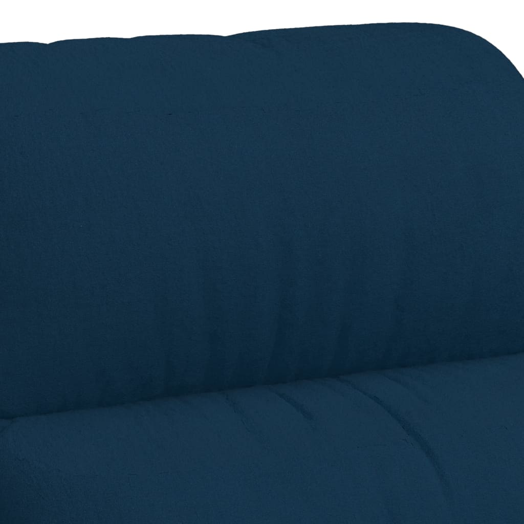 Elektrischer Massagesessel Blau Samt