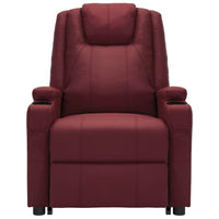 Thumbnail for Massagesessel mit Aufstehhilfe Weinrot Kunstleder