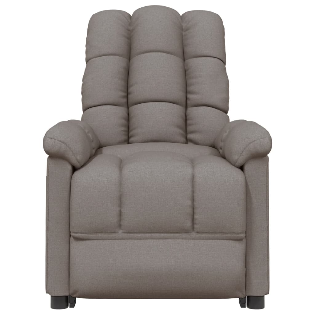 Massagesessel mit Aufstehhilfe Taupe Stoff