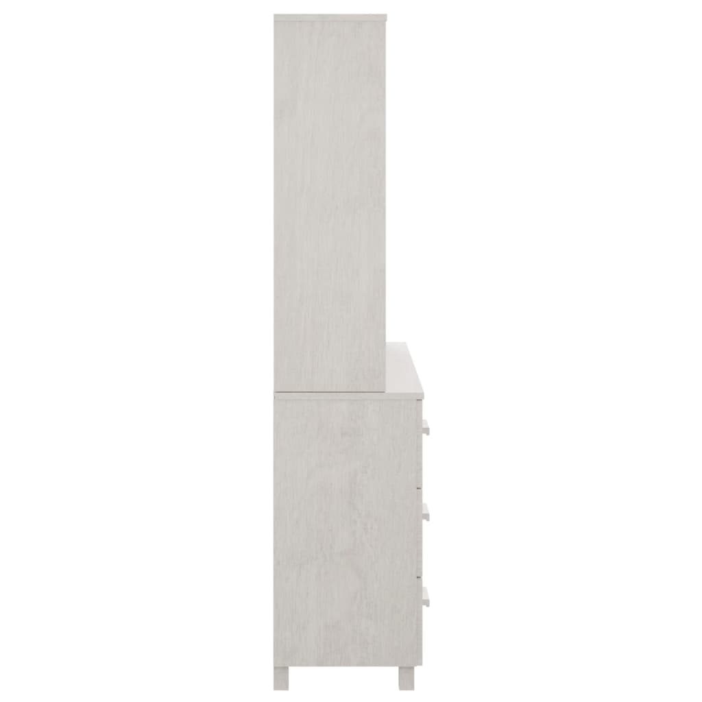 Highboard Massivholz Kiefer Weiß