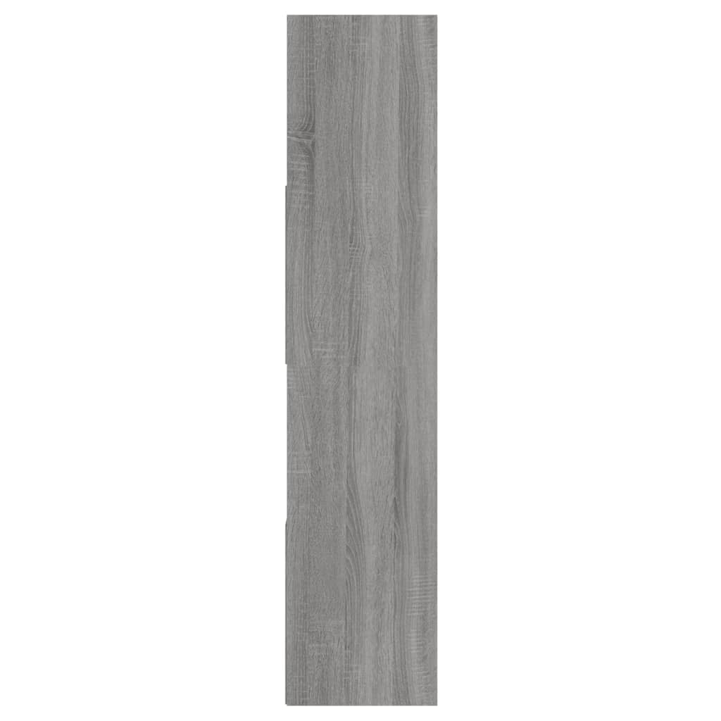 Bücherregal Grau Sonoma 110x24x110 cm Holzwerkstoff