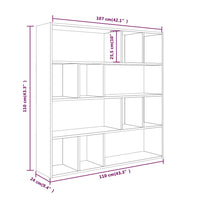 Thumbnail for Bücherregal Grau Sonoma 110x24x110 cm Holzwerkstoff