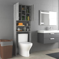 Thumbnail for Waschmaschinenschrank Grau Sonoma 64x25,5x190 cm