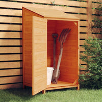Thumbnail for Geräteschuppen Braun 55x52x112 cm Massivholz Tanne